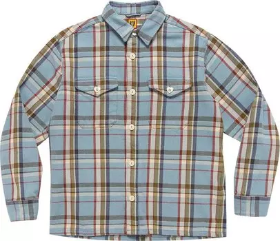 Рубашка Human Made Check 'Blue', синий