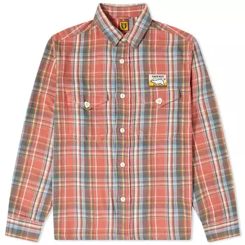 Рубашка Human Made Check Overshirt, цвет Red