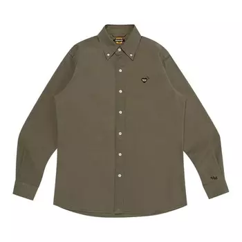 Рубашка Human Made Twill BD Shirt Olive Drab, зеленый
