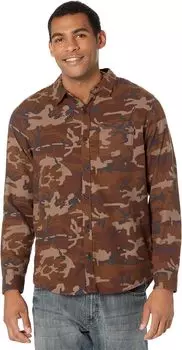 Рубашка Hurley Portland Organic Long Sleeve Flannel, цвет Olive