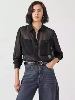Рубашка HUSH Havana Sheer, черный