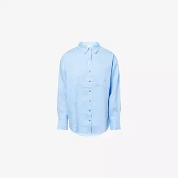 Рубашка Hydra Heidi Klein свободного кроя из льна, голубой