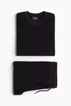 Рубашка и брюки для сна H&M, черный