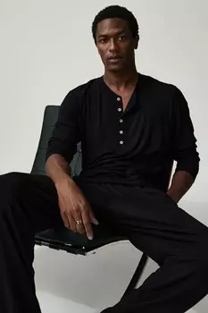 Рубашка и брюки для сна H&M, черный