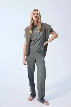 Рубашка и брюки для сна H&M, зеленый