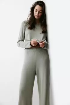 Рубашка и брюки для сна H&M, зеленый