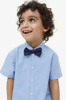 Рубашка и галстук-бабочка H&M, синий