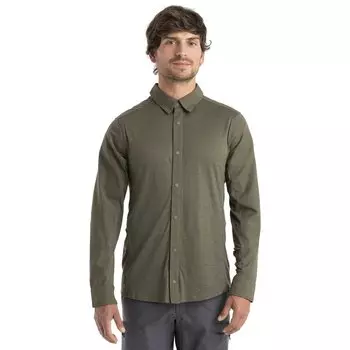 Рубашка Icebreaker Hike Top Merino, зеленый