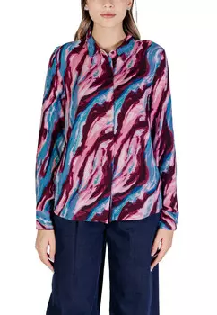 Рубашка ICHI из вискозы, розовый