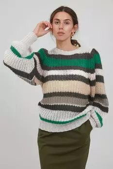 Рубашка ICHI Strickpullover, зеленый