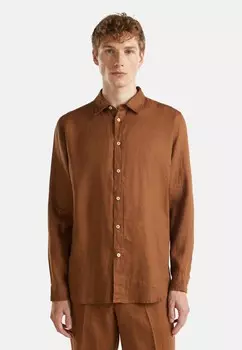 Рубашка IN PURE United Colors of Benetton, коричневый