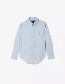 Рубашка индивидуального кроя с длинными рукавами - синяя Polo Ralph Lauren, синий