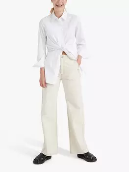 Рубашка InWear Kirini с узлом спереди, чисто-белая