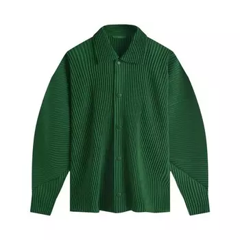Рубашка Issey Miyake MC August Long-Sleeve Shirt Seaweed Green, зеленый