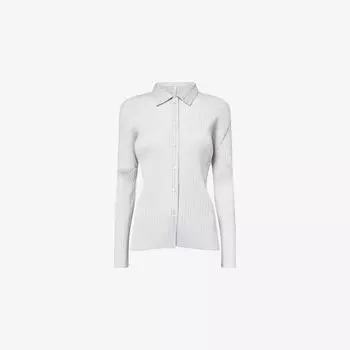 Рубашка Issey Miyake Pleats Please с длинным рукавом вязаная, серый