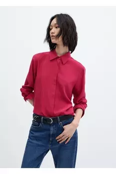 Рубашка из 100% лиоцелла Mango, розовый