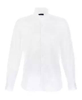 Рубашка из эластичного хлопка белого цвета с застежкой на пуговицы Fay, белый