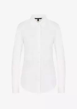 Рубашка из эластичного хлопкового поплина Armani Exchange, белый