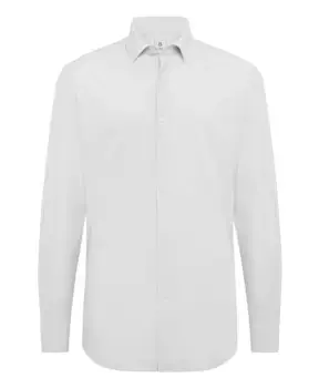 Рубашка из эластичного нейлона приталенного кроя Boggi Milano, бежевый