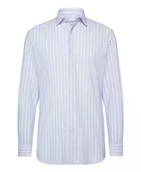 Рубашка из эластичного нейлона приталенного кроя Boggi Milano, синий