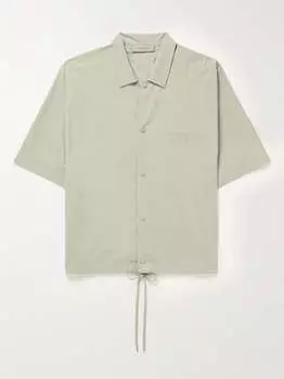 Рубашка из эластичного нейлона с аппликацией логотипа FEAR OF GOD ESSENTIALS, серый