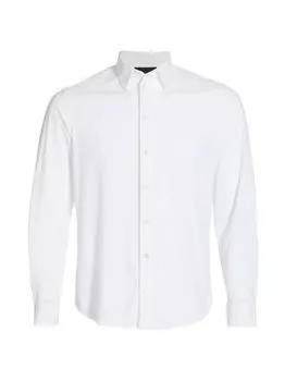 Рубашка из эластичного поплина Emporio Armani, белый