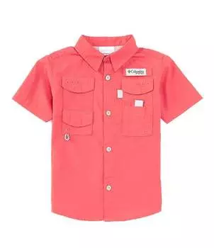 Рубашка из эластичного поплина с короткими рукавами и сетчатой вентиляцией для рыбалки Columbia Little Boys от 2 до 4 лет, красный