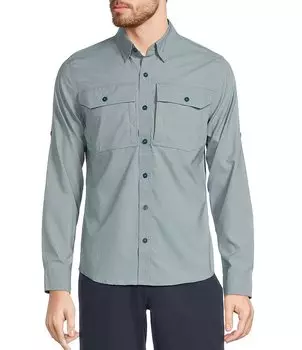 Рубашка из эластичной ткани L.L.Bean Performance No Fly Zone с длинными рукавами, синий