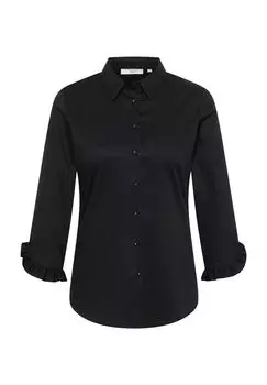 Рубашка из атласа НАСТРОЙКА ETERNA, черный