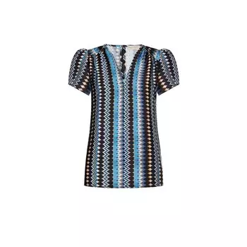 Рубашка из бирюзового полиэстера Rinascimento