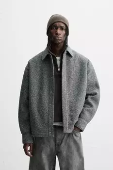 Рубашка из букле ZARA, серый