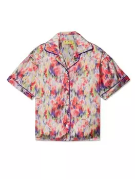 Рубашка из цельного куска китайского хлопка Off-White Kids, розовый