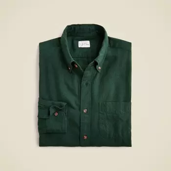 Рубашка из чесаного твила J.Crew, зеленый