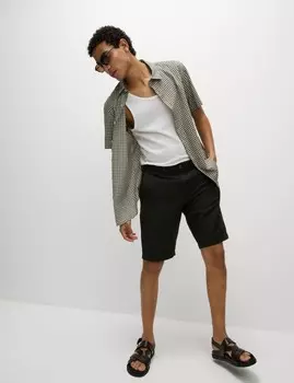 Рубашка из чистого хлопка с геометрическим принтом Marks & Spencer, зеленый