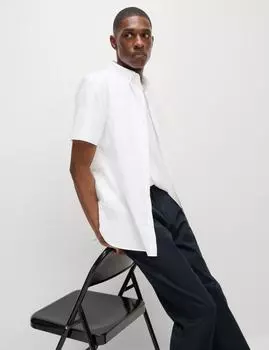 Рубашка из чистого хлопка с текстурой, которую легко гладить Marks & Spencer, белый