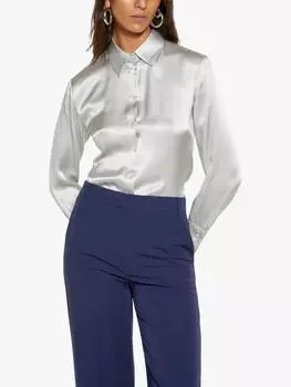 Рубашка из чистого шелка с длинным рукавом SISLEY, серый