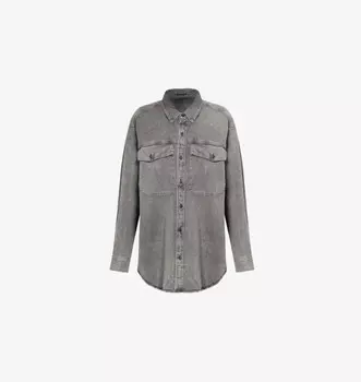 Рубашка из денима с бахромой для ленивого воскресенья Mother, цвет graveyard shift