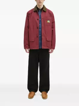 Рубашка из денима с клетчатыми вставками Human Made, красный