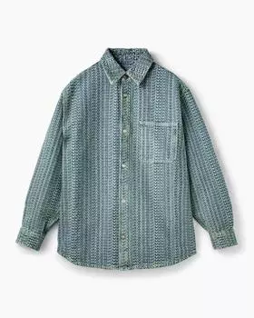 Рубашка из денима с монограммой Marc Jacobs, цвет Sun Faded Denim