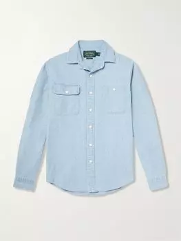 Рубашка из денима с принтом логотипа Polo Country POLO RALPH LAUREN, синий