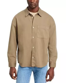 Рубашка из денима свободного кроя FRAME, коричневый/бежевый