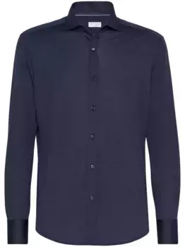 Рубашка из джерси Brunello Cucinelli, синий
