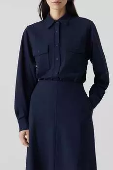 РУБАШКА ИЗ ДЖЕРСИ CLOSED, цвет dark night