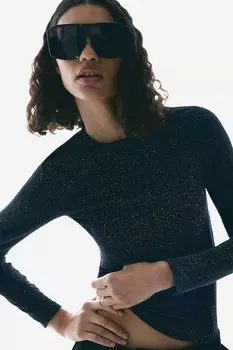 Рубашка из джерси H&M, черный
