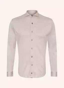 Рубашка из джерси очень узкого кроя Van Laack, коричневый