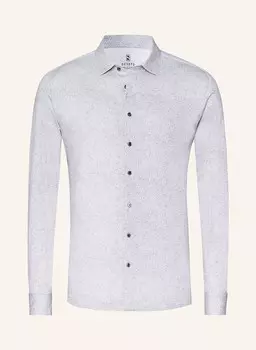 Рубашка из джерси приталенного кроя с удлиненными рукавами DESOTO, светло-серый
