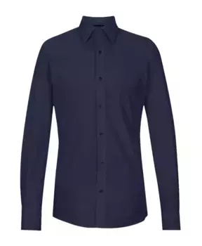 Рубашка из джерси приталенного кроя синего цвета "Хэнк" Hugo Boss, синий