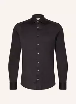 Рубашка из джерси приталенного кроя Stenstrms, черный