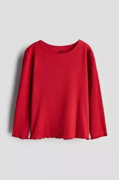 Рубашка из джерси с длинными рукавами H&M, красный