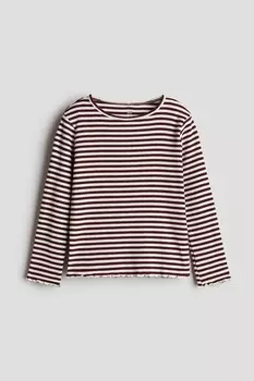 Рубашка из джерси с длинными рукавами H&M, красный